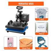 Charger l'image dans la visionneuse de galerie, Amocart 12x10 In Dual Digital Heat Press Machine 650W Swing Away 360 Degree Rotation Transfer Sublimation Printing for T-Shirt