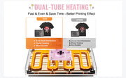 Charger l'image dans la visionneuse de galerie, Amocart Heat Press 15 x 15 in Heat Press Machine Slide Out Heat Transfer Machine Fast Even Heating 2-Layer Insulation Cotton