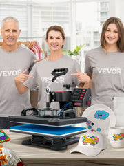 Charger l'image dans la visionneuse de galerie, Amocart Heat Press 5 in 1 Heat Press Machine 12 x 15in Clamshell Sublimation Transfer Printer Digital Temperature Control