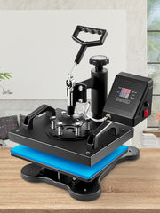Charger l'image dans la visionneuse de galerie, Amocart 12x10Inch Dual Digital Heat Press Machine 650W Swing Away 360 Degree Rotation Transfer Sublimation Printing for T-Shirt