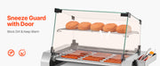 Bild in Galerie-Viewer laden, Amocart 5 7 11 Rollers Hot Dog Roller Stainless Steel Sausage Grill Cooker Commercial Hot Dog Machine with Dual Temp Control