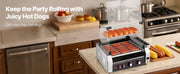 Charger l'image dans la visionneuse de galerie, Amocart 5 7 11 Rollers Hot Dog Roller Stainless Steel Sausage Grill Cooker Commercial Hot Dog Machine with Dual Temp Control