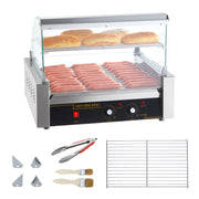 Bild in Galerie-Viewer laden, Amocart 5/7/11 Commercial Hot Dog Roller Electric Sausage Maker Barbecue Grill Machine for Camping Party Home Appliance 110V