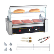 Charger l'image dans la visionneuse de galerie, Amocart 5/7/11 Rods Commercial Hot Dog Roller Electric Sausage Maker Barbecue Grill Machine for Camping Party Home Appliance