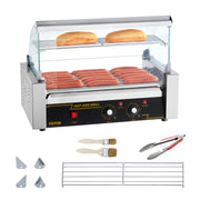 Charger l'image dans la visionneuse de galerie, Amocart 5/7/11 Rods Commercial Hot Dog Roller Electric Sausage Maker Barbecue Grill Machine for Camping Party Home Appliance