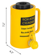 Charger l'image dans la visionneuse de galerie, Amocart 20/30/60T Hollow Hydraulic Cylinder Jack 50/100mm Plunger Ram Hydraulic Solid Cylinder Hydraulic Jack for Car/Van/Boat