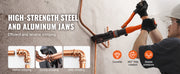 Charger l'image dans la visionneuse de galerie, Amocart Copper Pipe Crimping Tool Hydraulic Driven Press Tool with 3/8" 1/2" 5/8" 1" Jaws for ASTM F1807 Pex Pipe Copper Ring