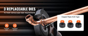 Bild in Galerie-Viewer laden, Amocart Copper Pipe Crimping Tool, Hydraulic Press Tool Copper Tube Fittings Pipe Crimpers for Narrow Spaces and Tee Fittings