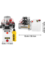 Charger l'image dans la visionneuse de galerie, Amocart 12V DC Double Acting Solenoid Hydraulic Power Pack Car Jack With 4.5L Tank Reservoir Dump Trailer Electric Lifting Tool