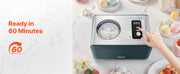 Bild in Galerie-Viewer laden, Amocart Automatic Ice Cream Maker w/Built-in Compressor 1.5QT No Pre-freezing Gelato Make Stainless Steel Electric Sorbet-Maker