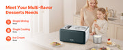 Bild in Galerie-Viewer laden, Amocart Automatic Ice Cream Maker w/Built-in Compressor 1.5QT No Pre-freezing Gelato Make Stainless Steel Electric Sorbet-Maker