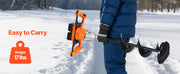 Charger l'image dans la visionneuse de galerie, Amocart Electric Ice Auger Cold-Resistant 2 in 1 Cordless Ice Fishing Augers and Earth Auger with 8" Ices & Earth Drill Bit