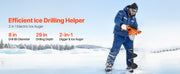 Bild in Galerie-Viewer laden, Amocart Electric Ice Auger Cold-Resistant 2 in 1 Cordless Ice Fishing Augers and Earth Auger with 8" Ices & Earth Drill Bit