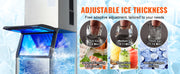 Bild in Galerie-Viewer laden, Amocart Commercial Ice Maker 400LBS/24H Ice Making Machine w/ 330.7LBS Large Storage Bin Auto Self-Cleaning Ice Maker Machine