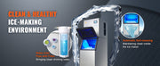 Bild in Galerie-Viewer laden, Amocart Commercial Ice Maker 400LBS/24H Ice Making Machine w/ 330.7LBS Large Storage Bin Auto Self-Cleaning Ice Maker Machine