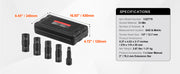 Bild in Galerie-Viewer laden, Amocart Lug Nut Impact Socket Set 1/2 in Drive Metric SAE 6-Point Flip Socket Set 4 Total Lug Nut Sizes CR-MO Wheel Socket Set