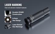 Load image into Gallery viewer, Amocart Drive Impact Socket Set Deep & Shallow Socket Set Cr-Mo Alloy Steel Auto Repair EasytoRead Size Markings Storage Case