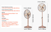 Charger l'image dans la visionneuse de galerie, Amocart Industrial Pedestal Fan 16/18/24 Inch 75-Degree Oscillating Fan Height Adjustable Standing Fans with 3 Adjustable Speed