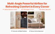 Charger l'image dans la visionneuse de galerie, Amocart Industrial Pedestal Fan 16/18/24 Inch 75-Degree Oscillating Fan Height Adjustable Standing Fans with 3 Adjustable Speed