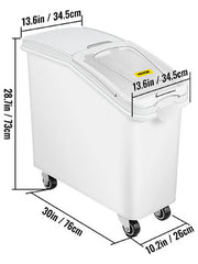 Bild in Galerie-Viewer laden, Amocart 80L Rice Kitchen Container Ingredient Storage Bin with Wheel & Scoop PP+PC for Home Storing Rice Flour Corn Soybeans