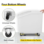 Bild in Galerie-Viewer laden, Amocart 80L Rice Kitchen Container Ingredient Storage Bin with Wheel & Scoop PP+PC for Home Storing Rice Flour Corn Soybeans