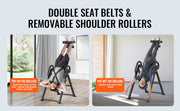Bild in Galerie-Viewer laden, Amocart Inversion Table Heavy Duty Inversion Table Decompression Back Stretcher Machine Strength Training Equipment w/Headrest