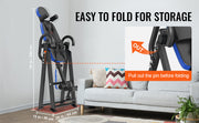 Bild in Galerie-Viewer laden, SucceBuy Inversion Table Heavy Duty Inversion Table Decompression Back Stretcher Machine Strength Training Equipment w/Headrest
