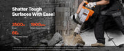 Charger l'image dans la visionneuse de galerie, Amocart Demolition Jack Hammer 1500W/2200W/3500W Jack Hammer Concrete Breaker Heavy Duty Electric Jack Hammer 2/4pcs Chisel