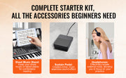 Bild in Galerie-Viewer laden, Amocart 61 Key Digital Keyboard Piano Electric Portable Piano 200 Tones 200 Rhythms or 600 Tones 500 Rhythms for Beginner Use