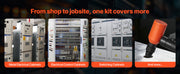 Charger l'image dans la visionneuse de galerie, Amocart 10/15 Ton Knockout Punch Set 1/2in to 2 or 4in KO Tools Kit W/6 Dies for Electrical Control Cabinets Switch Cabinets
