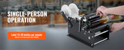Charger l'image dans la visionneuse de galerie, Amocart Manual Round Bottle Labeling Machine 15-20pcs/min Adjustable Labeler for Bottles Dia 0.78-4.72 in (with Pressing Bar)