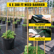 Charger l'image dans la visionneuse de galerie, Amocart Landscape Fabric 6ftx300ft Geotextile Fabric Durable Heavy Duty 1.5oz Ground Cover Woven For Commercial Greenhouse Yard