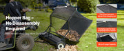 Load image into Gallery viewer, Amocart 52 in Tow Behind Lawn Sweeper 26 cu.ft. Yard Sweeper Adjustable Sweeping Height with Dumping Rope for Grass Clippings