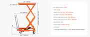 Load image into Gallery viewer, SucceBuy Hydraulic Lift Table 500lbs Capacity 47.2" Lifting Height Double Scissor Lift Table Cart with Wheels for Transportation