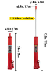 Charger l'image dans la visionneuse de galerie, Amocart Hydraulic Jack 3/4/8/12 Ton Car Hydraulic Long Ram Jack Manual Engine Lift Hoist Cherry Picker Mechanical Workshop Tool