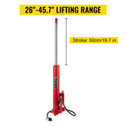 Bild in Galerie-Viewer laden, Amocart Hydraulic/Pneumatic Long Ram Jack 8 Tons/17363 lbs Capacity with Single Piston Pump & Clevis Base Manual Cherry Picker