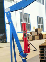 Bild in Galerie-Viewer laden, Amocart Hydraulic/Pneumatic Long Ram Jack 8 Tons/17363 lbs Capacity with Single Piston Pump & Clevis Base Manual Cherry Picker