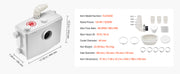 Charger l'image dans la visionneuse de galerie, Amocart Macerator Pump 500W/700W/900W/1200W Waste Water Disposal Upflush Machine for Toilet, Basement, Shower, Laundry, Bathtub