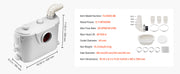 Charger l'image dans la visionneuse de galerie, Amocart Macerator Pump 500W/700W/900W/1200W Waste Water Disposal Upflush Machine for Toilet, Basement, Shower, Laundry, Bathtub