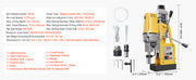 Bild in Galerie-Viewer laden, Amocart Magnetic Drill Boring Diameter Portable Electric Mag Drill Press Drilling Machine Metal Surface Industrial Improvement