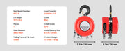 Bild in Galerie-Viewer laden, Amocart 1T/2T Hand Chain Hoist Manual Chain Block with 8/10/20 ft Lifting Height Pulley Hoist for Garage Warehouse Machinery