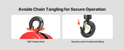Bild in Galerie-Viewer laden, Amocart 1T/2T Hand Chain Hoist Manual Chain Block with 8/10/20 ft Lifting Height Pulley Hoist for Garage Warehouse Machinery