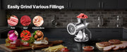 Bild in Galerie-Viewer laden, Amocart Manual Meat Grinder 304 Stainless Steel Hand Meat Grinder with Suction Cup&Steel Table Clamp Meat Mincer Sausage Maker