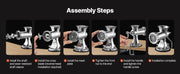 Bild in Galerie-Viewer laden, Amocart Manual Meat Grinder 304 Stainless Steel Hand Meat Grinder with Suction Cup&Steel Table Clamp Meat Mincer Sausage Maker