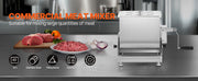 Charger l'image dans la visionneuse de galerie, Amocart Manual Meat Mixer 80L Tilt Tank Processing Equipment(Mixing Max 80LBS) Stainless Steel Mixer w/ Lid Handle Gear Reducer