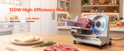 Charger l'image dans la visionneuse de galerie, Amocart 6.7-10 inch Meat Slicer Electric Deli Slicer Machine with two SUS420 Blades Home Food-Slicer for Meat, Ham, Baguett