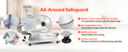 Charger l'image dans la visionneuse de galerie, Amocart 200W Meat Slicer 7.5" Electric Deli Slicer with 2 SUS420 Blades & 0-0.6" Adjustable Thickness for Frozen Meat Ham Steak
