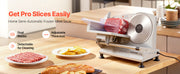 Charger l'image dans la visionneuse de galerie, Amocart 6.7-8.7inch Meat Slicer Electric Deli Slicer Machine with two SUS420 Blades Food-Slicer for Meat Ham Baguett, Steak