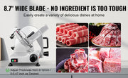 Charger l'image dans la visionneuse de galerie, Amocart Meat Slicer 8/10inch Carbon Steel Blade Electric Deli Food Slicer Adjustable Thickness Commercial Home Cut Meat Cheese