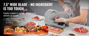 Charger l'image dans la visionneuse de galerie, Amocart Meat Slicer Electric Deli Food Slicer SUS 420 Stainless Steel Blade and Blade Guard Adjustable Thickness for Home Use